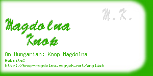 magdolna knop business card